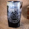 Set 2er Hornbecher mit Valknut-Gravur, 200 ml