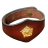 Lederarmband mit Tudor-Rose aus Messing - Outlet