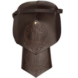 Lederschulter "Yggdrasil und Mjöllnir", 1 Stk., Wikinger-Stil - Outlet