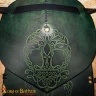 Leather Pauldron "Yggdrasil and Mjöllnir", 1 pc, Viking Style - Outlet