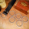 Steel Ring Buckles, Nickel-Plated, Set of 5
