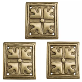 Square Fittings „Four Arrows“ for Roman Cingulum or Balteus, 3pcs - Outlet