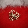 Středověká bronzová orlice, heraldický odznak, 13.–15. století