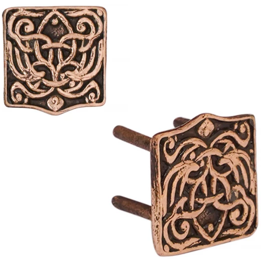 Viking Knotwork Bronze Belt Fitting