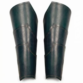 Leder-Beinschienen Wächter des Hains – Dunkelgrün