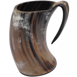 Eleganter Hornkrug mit polierter Oberfläche im Wikinger-Stil - Outlet