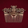 Wikinger Bartkamm aus Bronze mit Lederscheide - Outlet