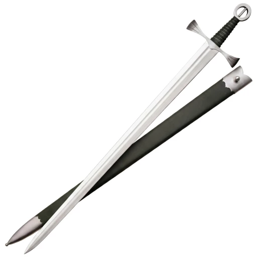 Galský meč s prstencovou hlavicí a tmavě zelenou rukojetí