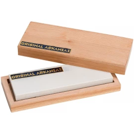 Original Arkansas Abziehstein in Holzbox 150 x 50 mm