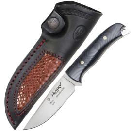 Robustes Bushcraft-Messer aus N690 Stahl mit blauem Micarta - Outlet