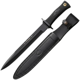 Lovecký nůž s černěnou čepelí