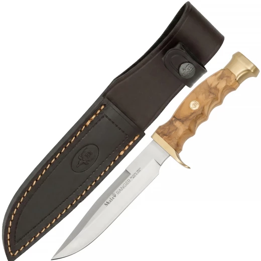 Bowie-Jagdmesser mit Olivenholz