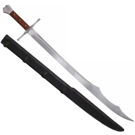 Messer „Plamen landsknechta“ – Elmslie typ 3e s ozubeným hřbetem