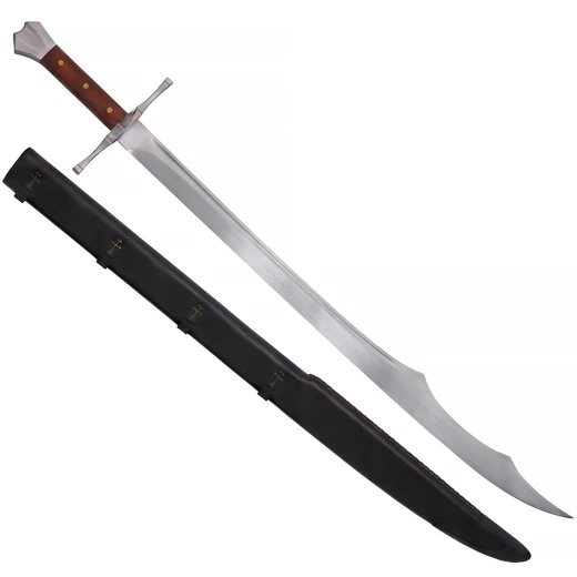 Messer „Plamen landsknechta“ – Elmslie typ 3e s ozubeným hřbetem