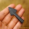 Hand-forged arrowheads 5cm, triangular shape, set of 3