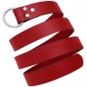 Langer mittelalterlicher O-Ring Gürtel aus Leder, Rot
