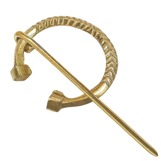 Solid Brass Penannular Cloak Pin - Outlet