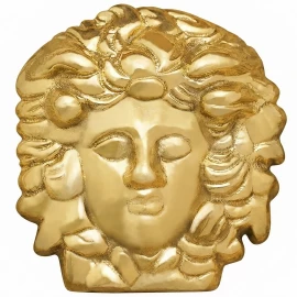 Messingbeschlag Medusa-Kopf – Antike Zierde für Rüstung und Helm - Outlet