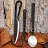 Three-Piece Forged Cutlery Set with Twisted Handle, Stainless Steel
