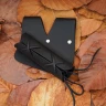 Kožený závěs na meč černý, šikmý - Outlet