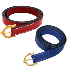 Ledergürtel mit frühmittelalterlicher zoomorpher Schnalle, 2 cm - Outlet