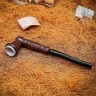 Wooden Smoking Pipe 'The Wandering Artist' with Marble Bowl