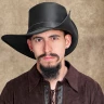 Handmade "Flandes" Leather Hat | Wide Brim | Pirate & Musketeer - Outlet