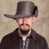 Handmade "Flandes" Leather Hat | Wide Brim | Pirate & Musketeer - Outlet