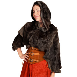 Medieval Hooded Fur Cowl