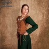 Mittelalterliches Wildleder-Korsett für Frauen