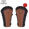 Mongolian Warrior Leather Greaves