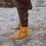 Quilted Viking Leather Greaves Brown