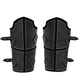 Medieval Two-Layer Leather Bracers