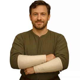 Padded Bracers with Leather Cord Closure - Outlet