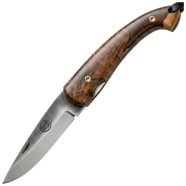 Elegantes EDC Taschenmesser mit Griffschalen aus Buchenholz - Outlet