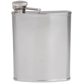 Plain stainless steel hip flask 170ml