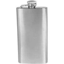 Elongated hip flask stainless steel 140 ml