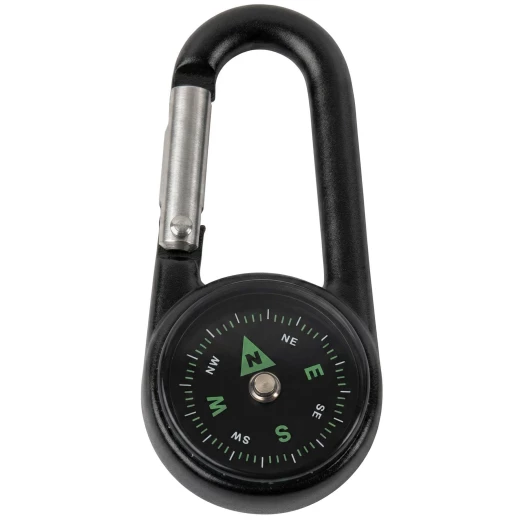Carabiner with integrated compass