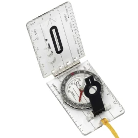 Klappbarer Präzisions-Kartenkompass mit Visierspiegel und integrierter Lupe