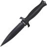 Black boot dagger with fire starter and sheath by Haller