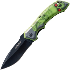 EDC folding knife with cobra motif