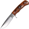 Outdoor knife with pakkawood handle and steel guard