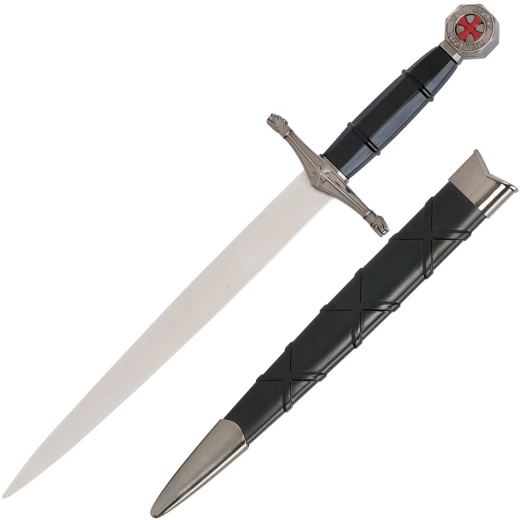 Templer-Ritterdolch mit Siegel und Löwen-Parierstange