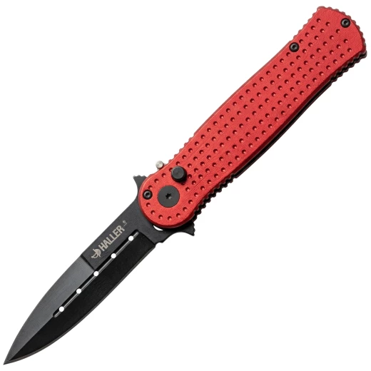 Haller Tactical Automatic Knife with Blackened Spear Point - Outlet