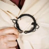 Hand-Forged Penannular Brooch, Viking Fibula, Twisted with Looped Terminals