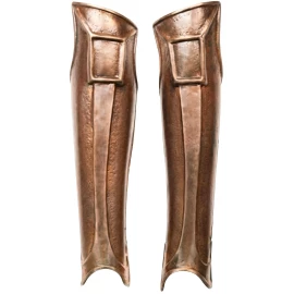 Spartaner Beinschienen 300: Rise of an Empire – Stahl-Beinschutz mit Antik-Bronze-Finish  - Outlet