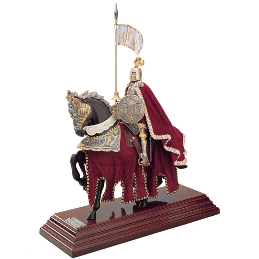 Statuette Ritter zu Pferd rot