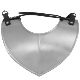 Simple Pointed Steel gorget, ridged in the middle