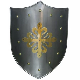 Stainless Steel Heater Shield with Brass Calatrava Cross