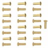Messingnieten mit Rundkopf 4x13 mm, 25 Stück Set